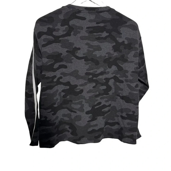 SUNDRY gray camouflage pullover sweatshirt womens size 0 XS - Picture 3 of 7